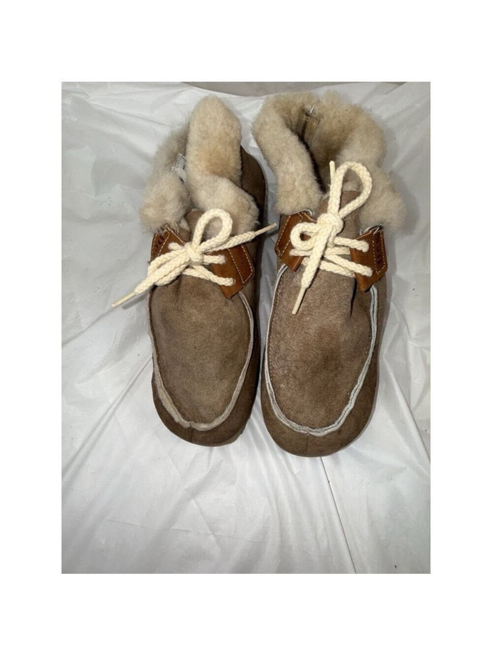 Dexter Suede Women 9M Ankle Boot Gum Sole Dexter Outdoor Shoe Fur Lined Brown